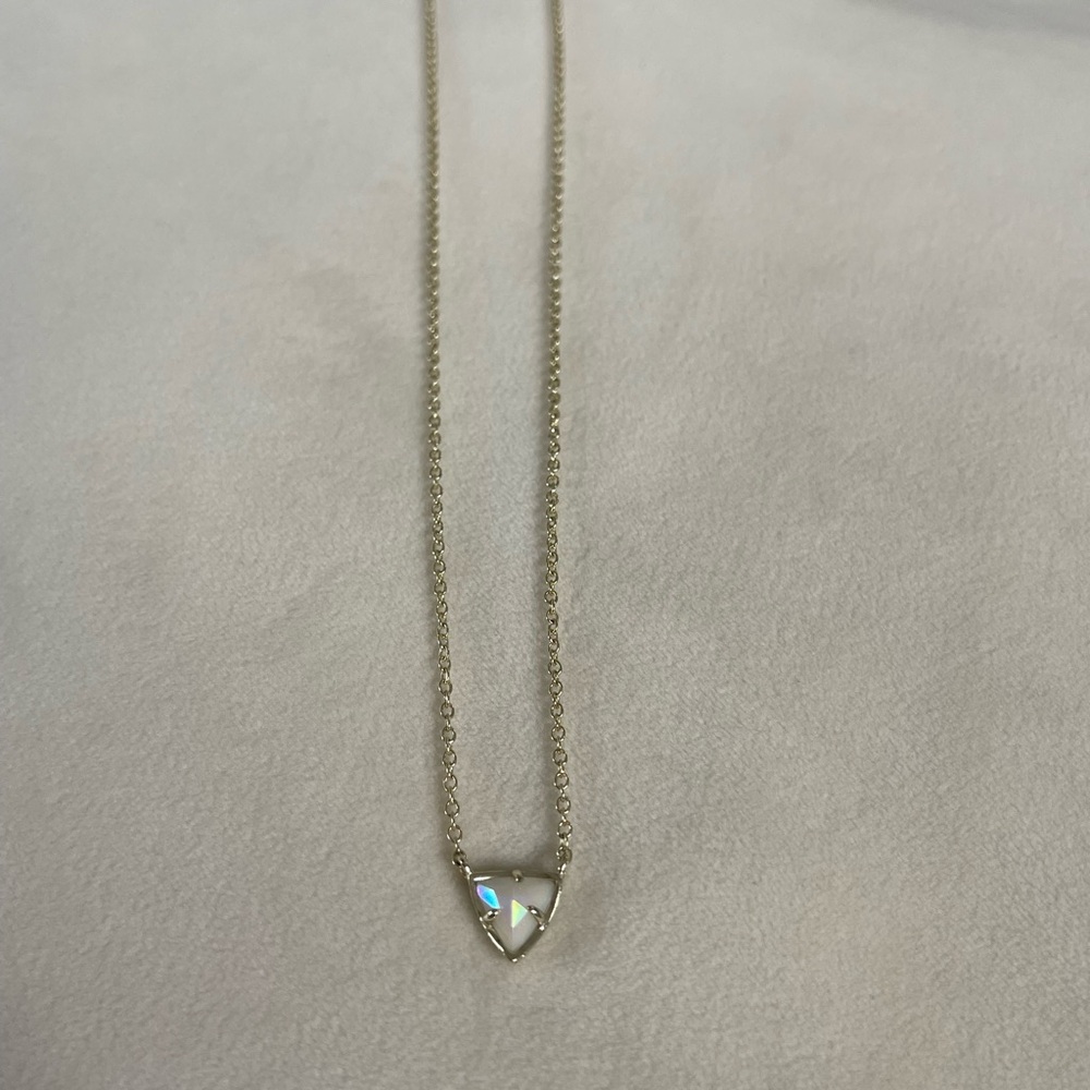 Kendra Scott White Perry Gold Necklace